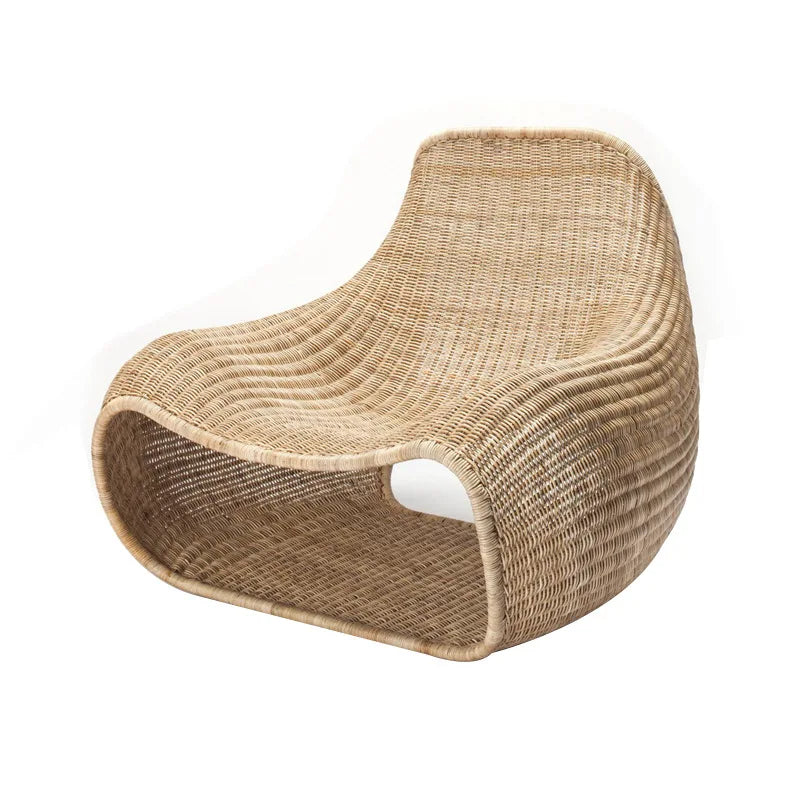 Moderner Outdoor-Rattan-Sessel – Designer Einzelsofa aus Aluminiumlegierung